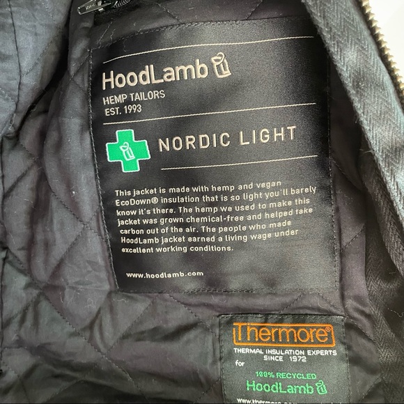 Hoodlamb Nordic Light Parka Hemp Tailor Vegan XS Faux Fur Winter Coat Jacket - Picture 8 of 11